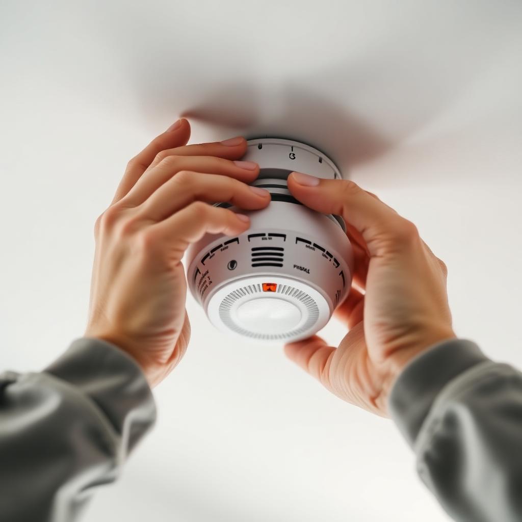 Smoke alarm installation in a Clapham home